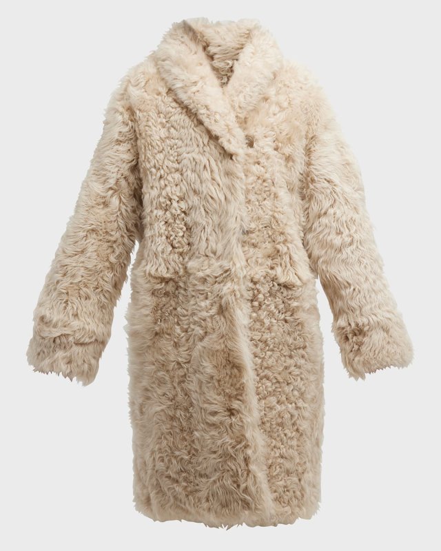 Reversible Long Shearling Coat